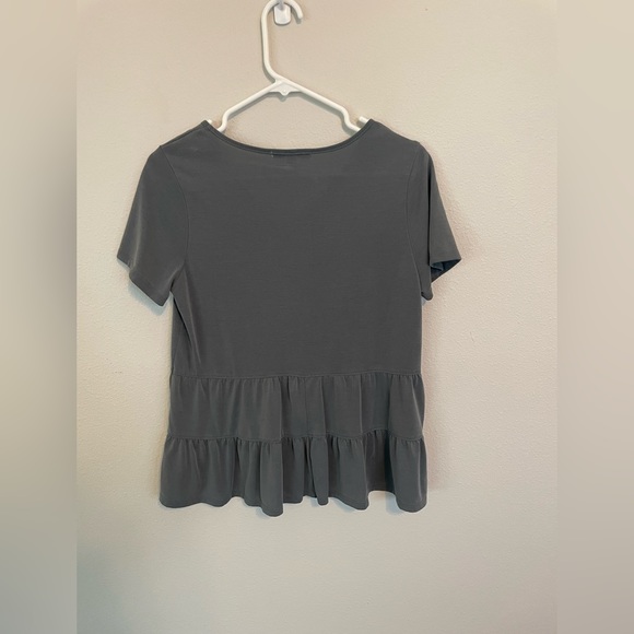 Grey Ruffle Top - Picture 2 of 2